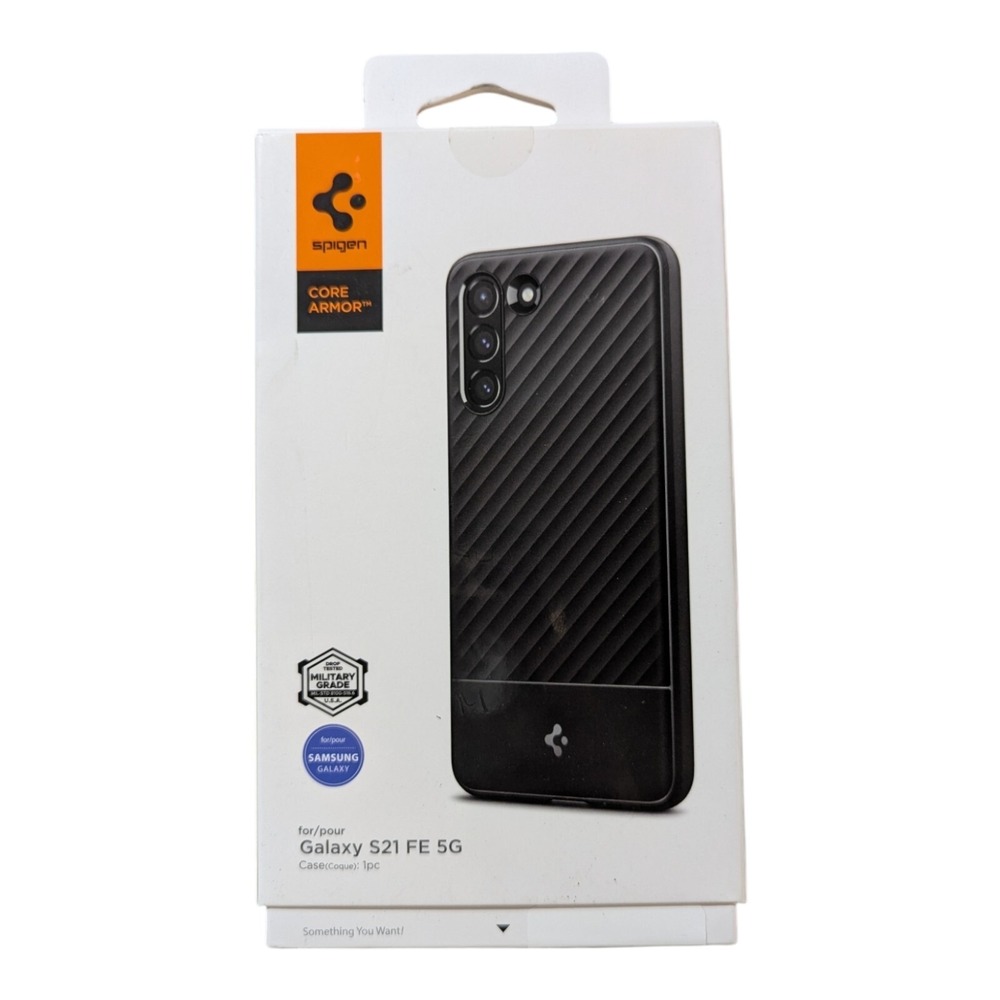 N4.‎ Spigen Core Armor Case for Samsung Galaxy S21 FE 5G - Matte Black